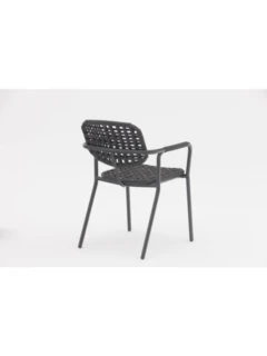 Chaise empilable alu COSTA graphite rope black