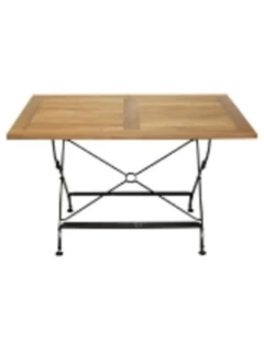 Table pliante FLORENCE 120x80 teak / fer