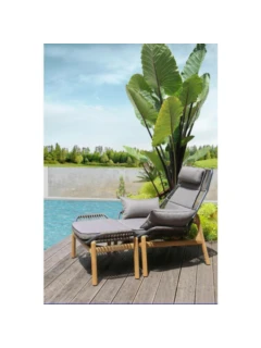 Fauteuil casual POLLUX alu graphite osier amanzon