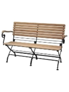 Banc pliant FLORENCE teak / fer