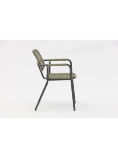 Chaise empilable alu COSTA graphite rope green