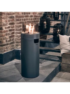 Feu de terrasse gaz gris foncé, Nova LED L tuyau et détendeur incl.