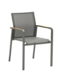 Chaise empilable alu BEE graphite